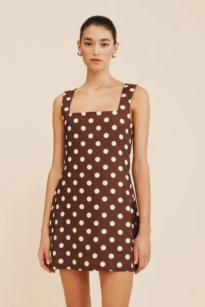 The Posse Alice Mini Dress In Brown