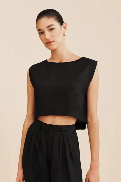 The Posse Martina Crop Top In Black