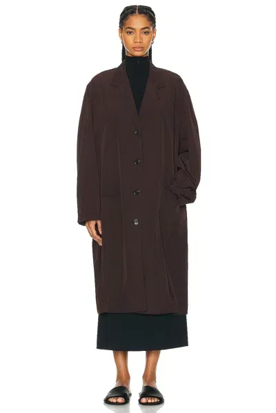 The Row Adan Coat In Mahogany