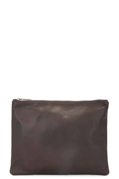 The Row Allegra Pouch In Chocolate Ans