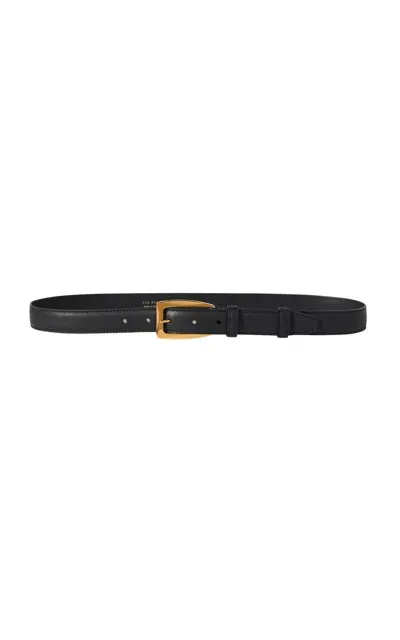 The Row Arco Leather Belt In Black