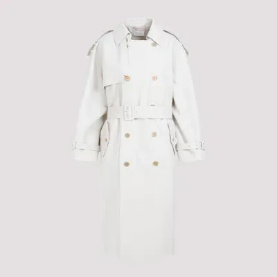 The Row Beige Sand Cotton June Coat In White