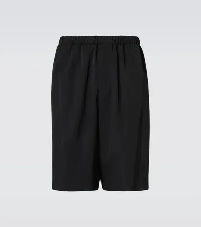 The Row Bemidi Wool Shorts In Black