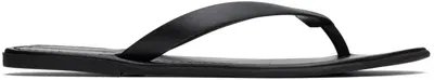 The Row Rubber Flip Flops In Black