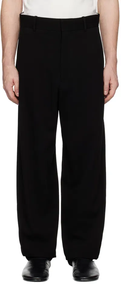 The Row Black Berkel Trousers In Blk Black