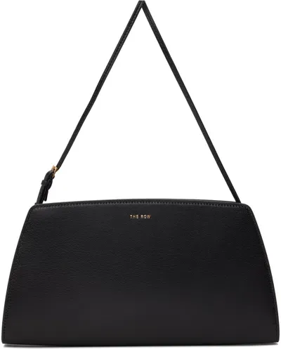 The Row Dalia Shiny Kid Leather Shoulder Bag In Black