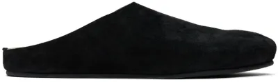 The Row Black Hugo Loafers In Blk Black