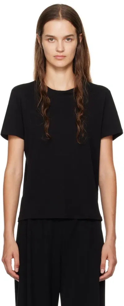 The Row Black Wesler T-shirt In Blk Black