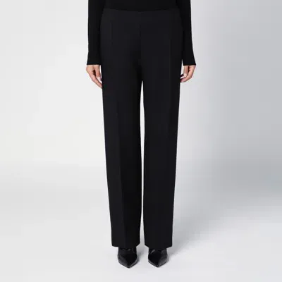 The Row Black Wool Trousers