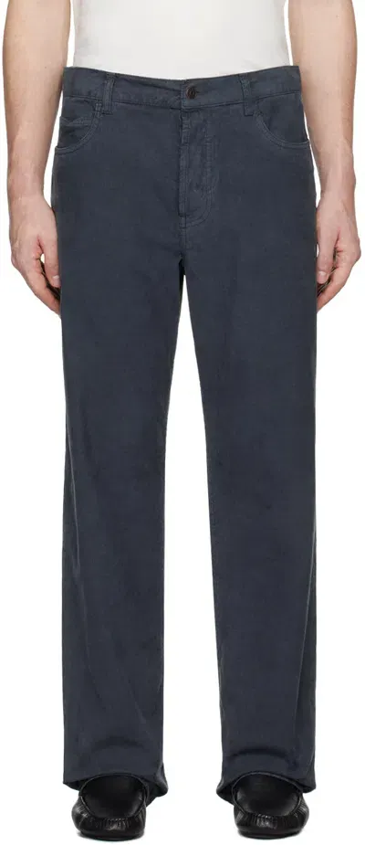 The Row Blue Ross Trousers In Pod Pond