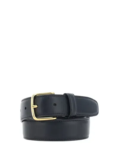 The Row Classic Belt In Black Shg