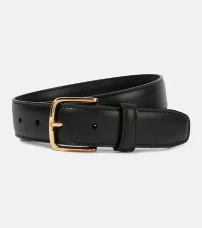 The Row Classic Leather Belt In Black