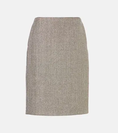 The Row Corinna Canvas Pencil Skirt In Onyx