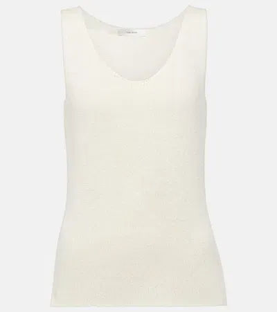 The Row Favana Silk Tank Top In Weiss