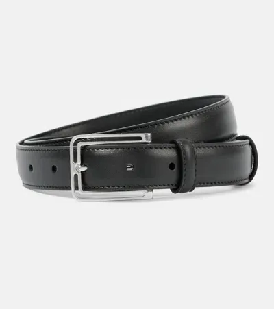 The Row Frame Leather Belt In Black