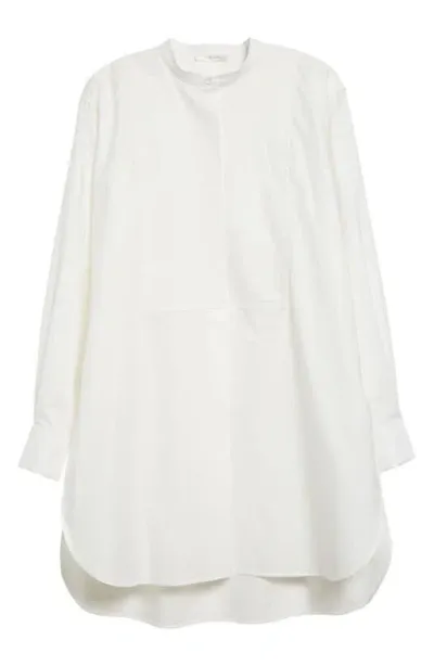 The Row Amalia Oversized Bib-front Collared Shirt In Off White