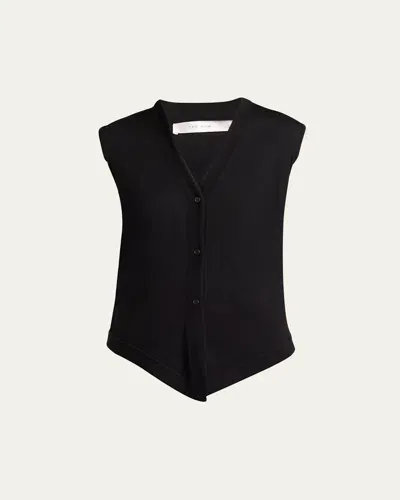 The Row Harrell Knit Vest In Black