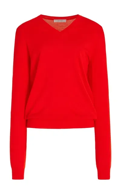 The Row Haus Wool Top In Red