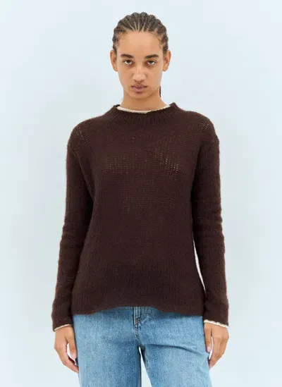 The Row Helios Sweater In Brown