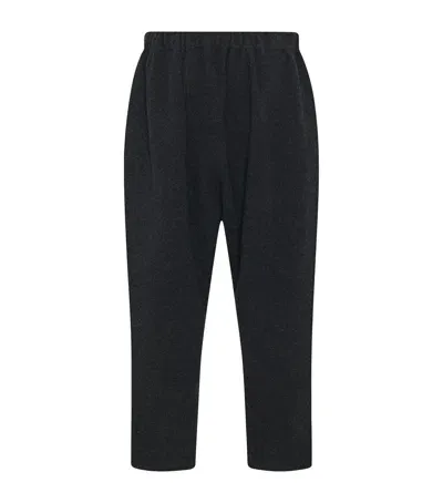 The Row Helphine Cashmere Wide-leg Sweatpants In Black