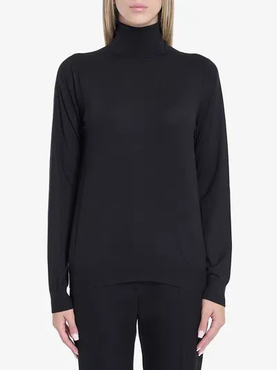 The Row Heva Turtleneck Sweater In Black