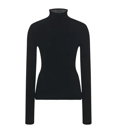 The Row Hurly Cashmere-blend Top In Black