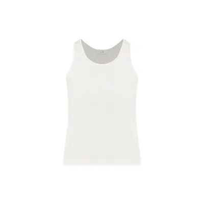 The Row Ivory Cotton Formosa Tank Top In White