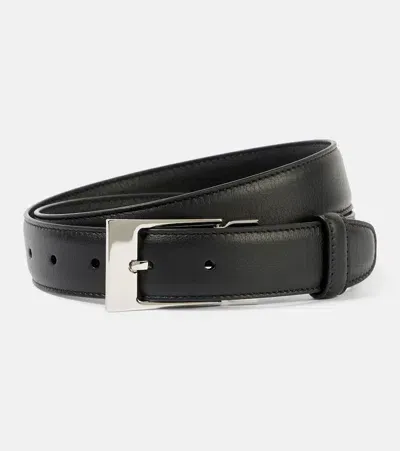 The Row Jewel Leather Belt In Black