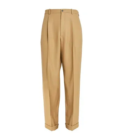 The Row Keenan Pleated Trousers In Brown