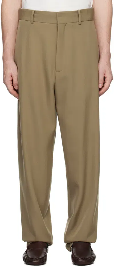 The Row Khaki Berkel Trousers In Khk Khaki