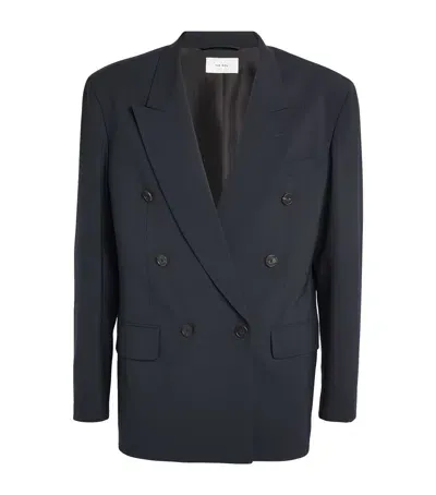 The Row Marri Virgin Wool-blend Suit Jacket In Navy