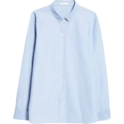 The Row Metis Cotton Button-up Shirt In Light Blue