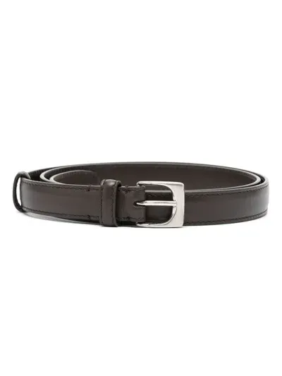 The Row Moon Leather Belt In Brown