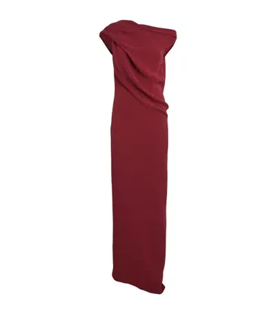 The Row Nassau Silk Maxi Dress In Vintage Burgundy