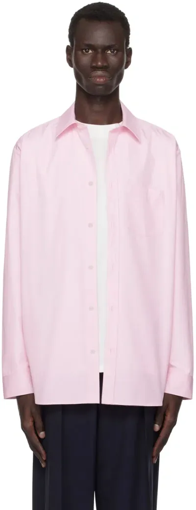 The Row Pink Ezra Shirt In Pnk Pink