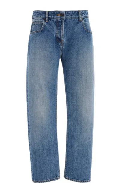 The Row Riaco Rigid Mid-rise Straight-leg Jeans In Blue