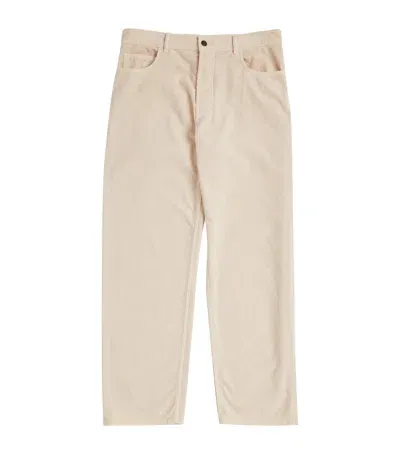 The Row Ross Corduroy Trousers In Ivory