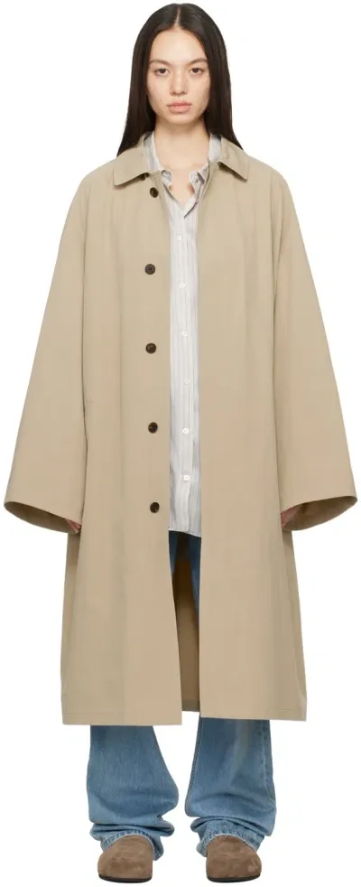 The Row Taupe Flemming Trench Coat In Light Taupe