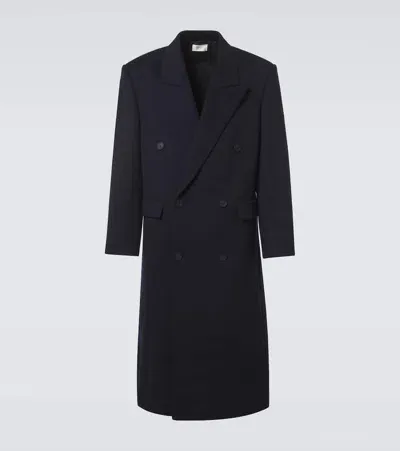 The Row Velasco Cashmere Coat In Navy