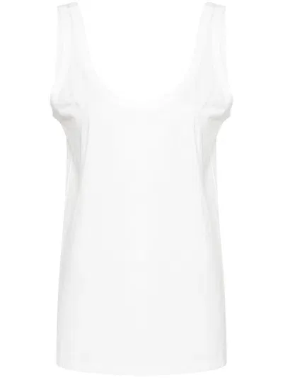 The Row White Aika Cotton Tank Top