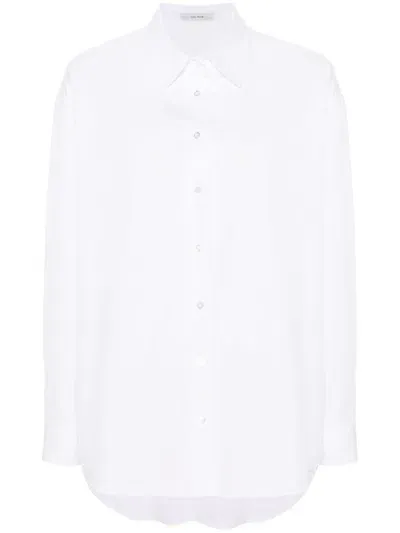 The Row Penna Cotton Shirt In Weiss