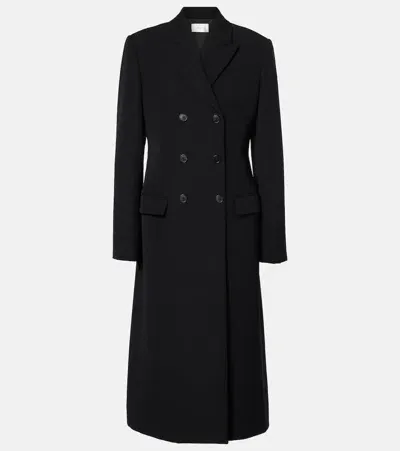 The Row Woody Wool Coat In Black