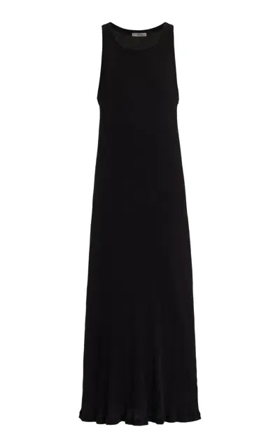 The Row Yule Sleeveless Cotton Maxi Dress In Black