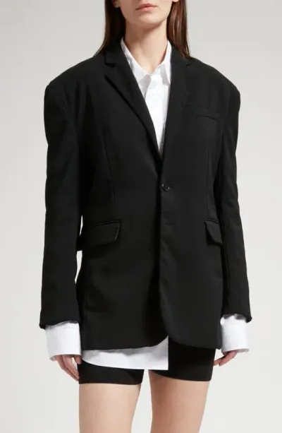 The Row Zonen Stretch Wool Blazer In Blk Black