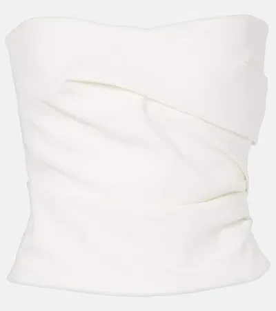 The Sei Pleated Crêpe Top In White