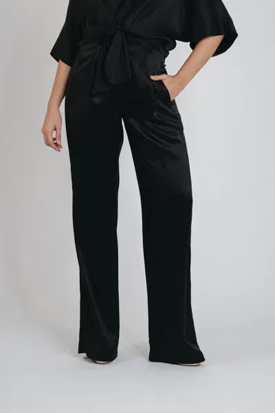 The Sei Wide Leg Trouser In Black