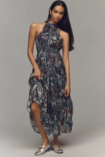 The Somerset Collection By Anthropologie The Somerset Maxi Dress: Halter Edition In Multicolor