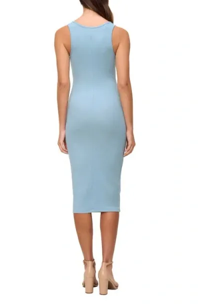 The Standard Stitch The Scoop Neck Midi Dress In Sky Blue