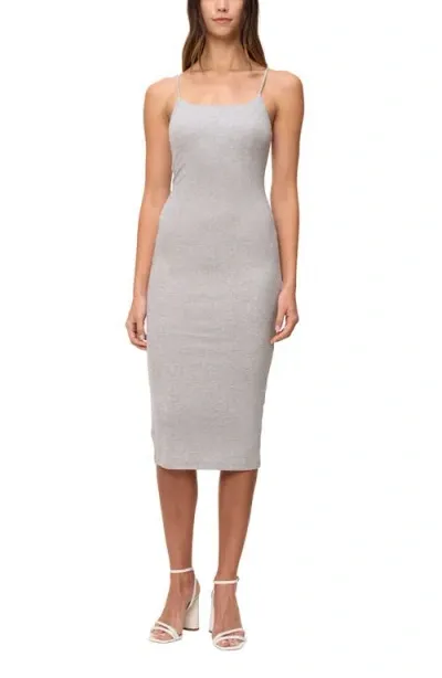 The Standard Stitch The Spaghetti Strap Midi Dress In Heather Grey