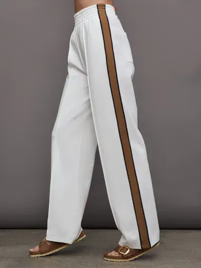 The Upside Elasticated Waist Side Stripe Joggers In White